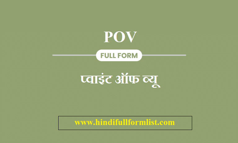 POV Full Form in Hindi